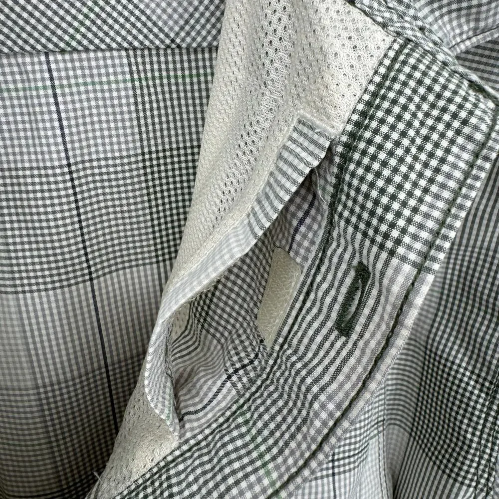 The North Face shirt XL nylon plaid button front lightweight outdoor hiking